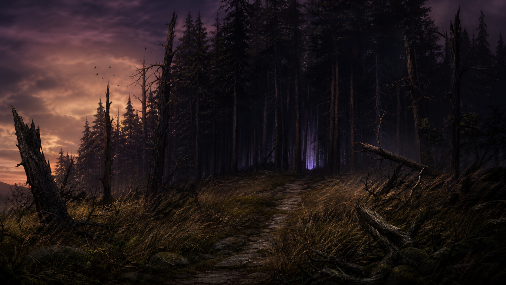 Monster at the Treeline mood artwork