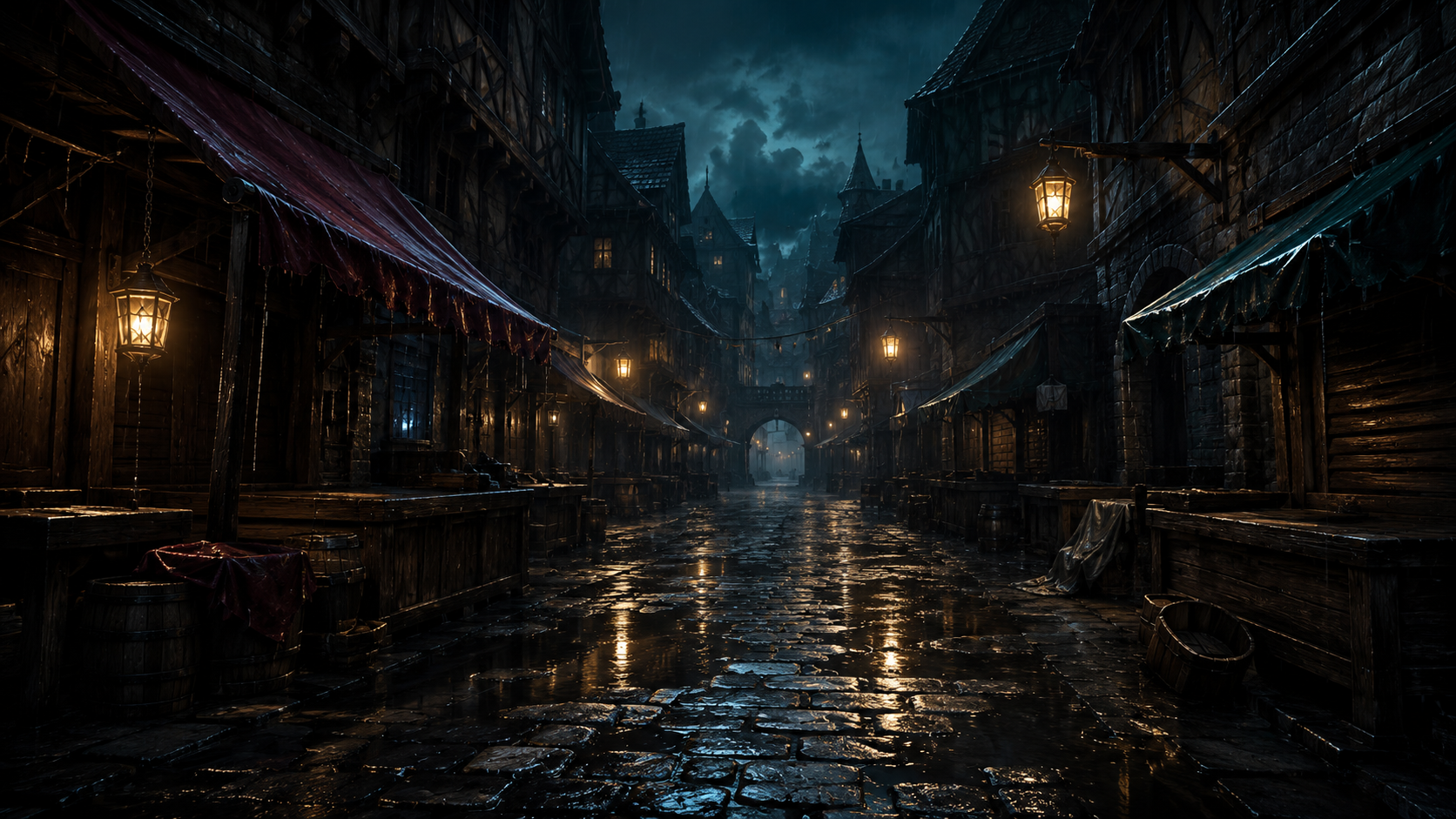 Rain on Market Stones mood artwork